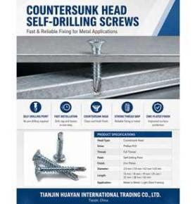 Countersunk Head Self-Drilling Screws for Metal